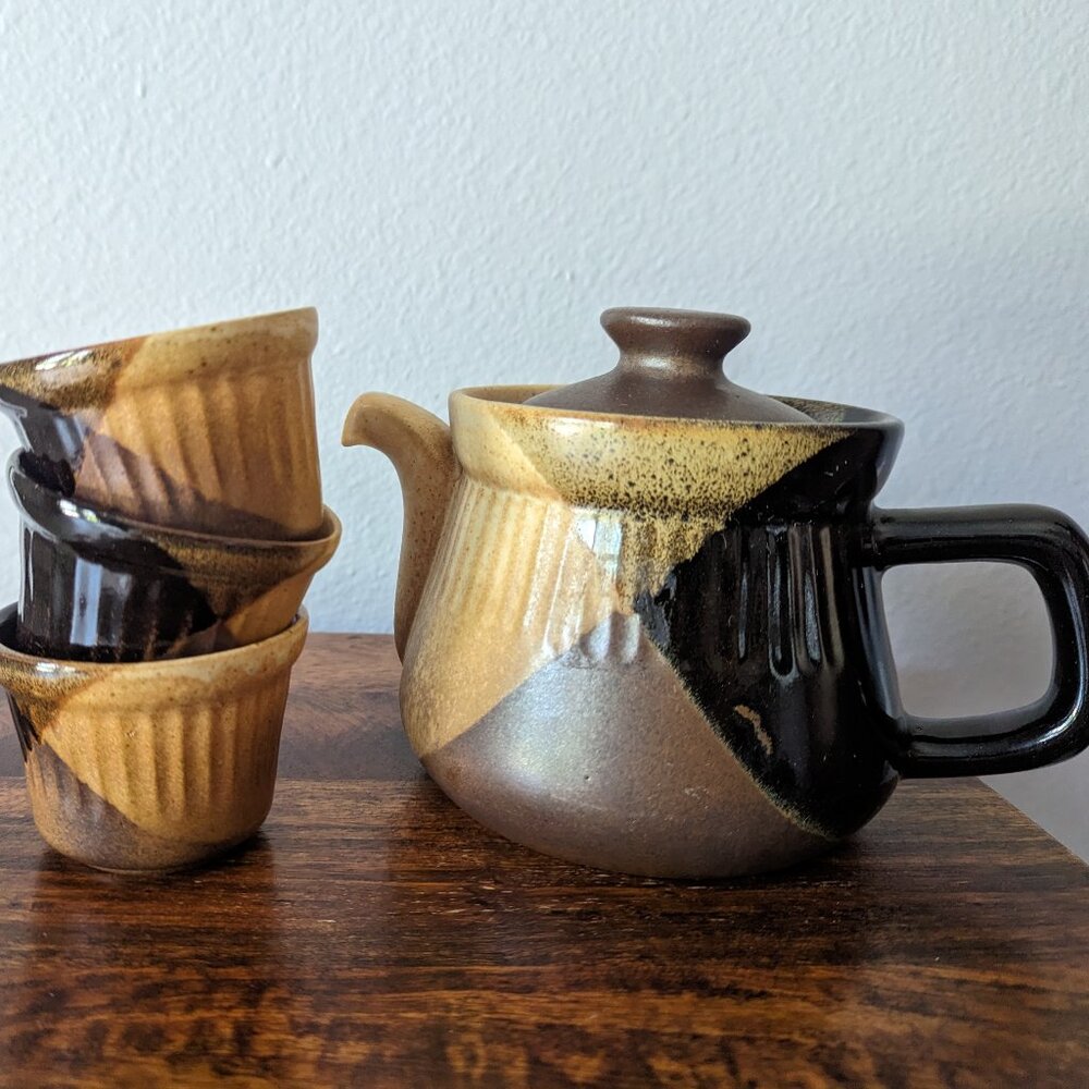 Pottery Craft USA Glaze Stoneware Tea Set